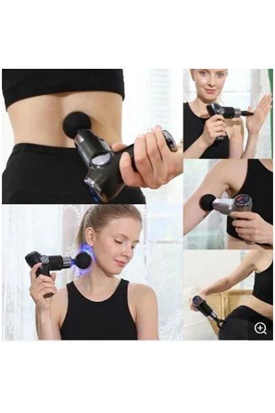 davin Massager and Body Muscle Massage Device With 4 Massage Heads Black Color