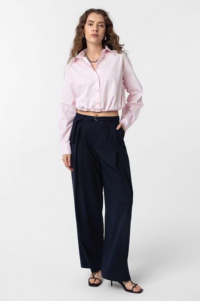 Antioch Pink Crop Poplin Women's Shirt