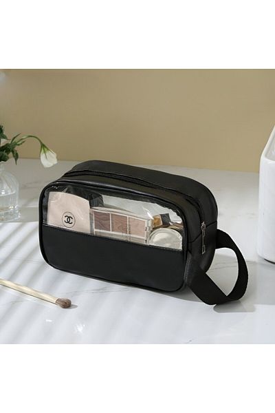 Flippy Geanta Cosmetice, , Voiaj, Organizare, Din Pvc Textil, Impermeabila, 22 X 12 X 8 Cm, Negru