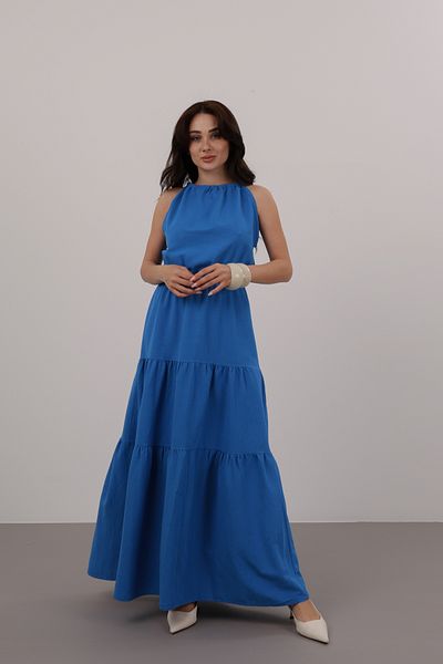 FACETTE Γυναίκα 2022664993   Φόρεμα Saks Blue Bead Strap Flounce