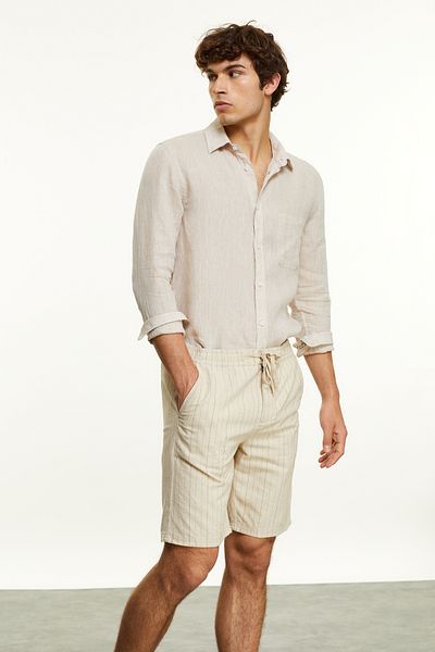 Mudo Regular Fit Linen Shirt with Pockets