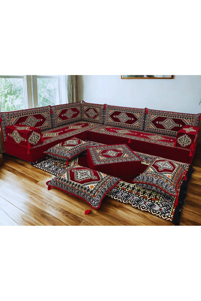 daireden L Tipi Şark Köşesi Takımı |  Kaliteli Süngerli | Hazır Kurulum
