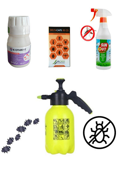 Bayer Toz ve Susam Böceği İlaçlama Seti/K-Othrine/DeltaCaps/Sinout/2LT Pompa