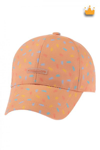 Kitti 4-8 Years 52cm Girls Adjustable Confetti Pattern Hat Cap Cap Orange Y 2320002