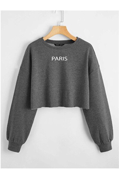 Madmext Mad Girls Anthracite Women's Sweatshirt Mg768