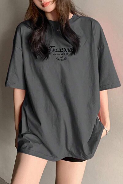 Madmext Geräuchertes bedrucktes Damen-T-Shirt MG1978