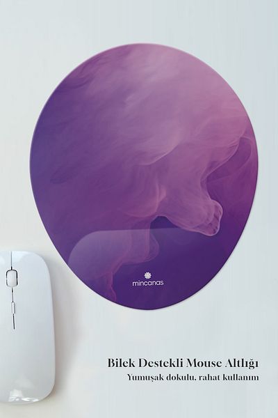 Mincanas Colorful Patterned Oval Mouse Pad with Wrist Support Mouse Pad