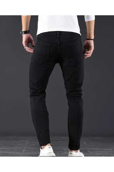 GİRAY TEX Чоловічі чорні джинси Чоловічі джинсові штани