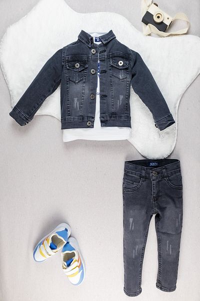 Yalçınoğlu Kids Set de blugi pentru copii din 3 piese special pentru Eid I Set pentru băieți I (se recomandă să cumpărați o mărime mai mare)