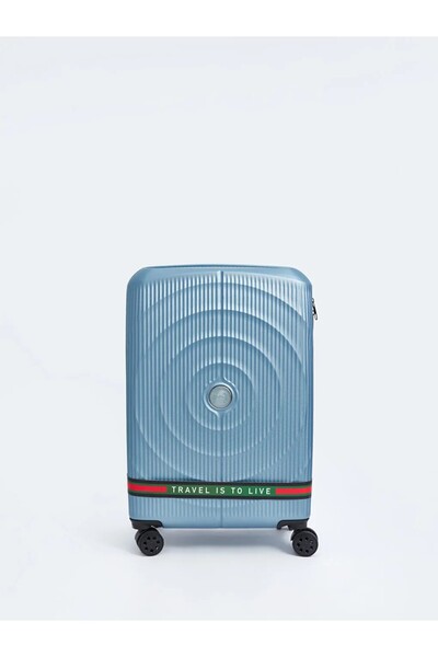 LC Waikiki LCW ACCESSORIES Indigo Baskılı Kilit Detaylı Küçük Boy Valiz
