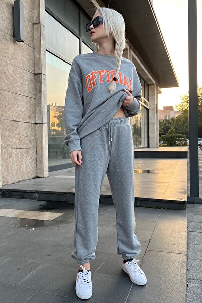 Madmext Mad Girls Gri Eşofman Takım Mg944