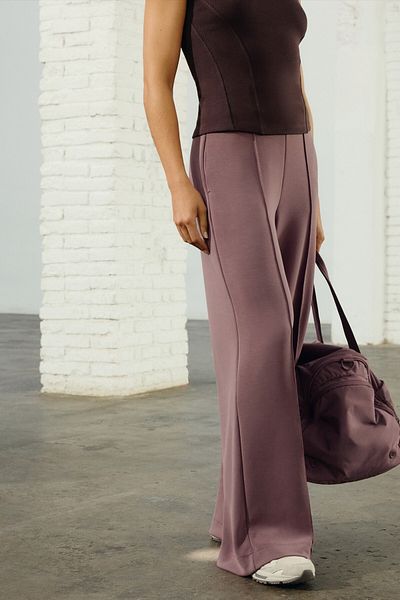 Oysho Straight-leg trousers with modal and crease