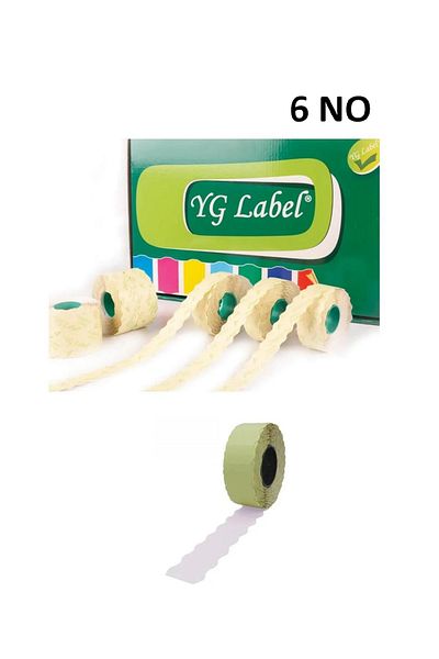 YG LABEL 42 Rolls (1 Box) No. 6 White Meto Label 42X1500 Lc