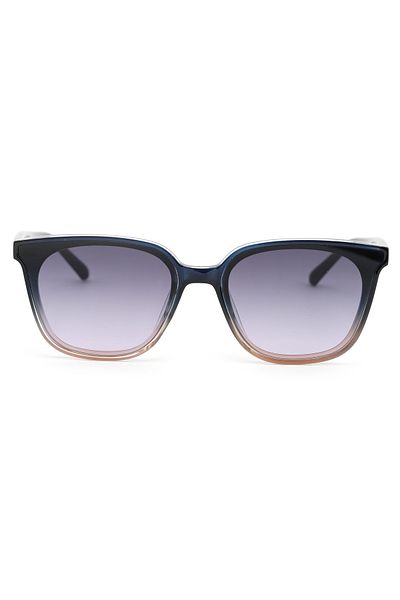 Angel Eyes Geometric Navy Blue Bone Frame Gradient Glass Women's Sunglasses Llt01