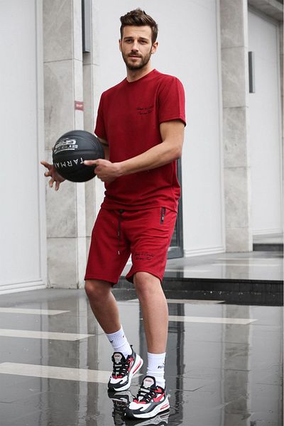 Madmext Ανδρικό σορτς Claret Red Printed 5820