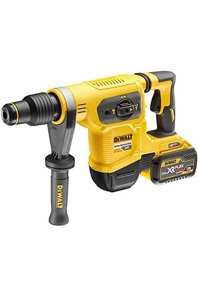 Dewalt مطرقة SDS Max 54 فولت مع بطاريتين 3 أمبير/ساعة وشاحن في صندوق أدوات، أصفر/أسود، DCH481X2-GB