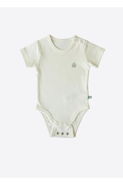 kitikate Organic New Basic Short Sleeve Body Kids Boy Ecru