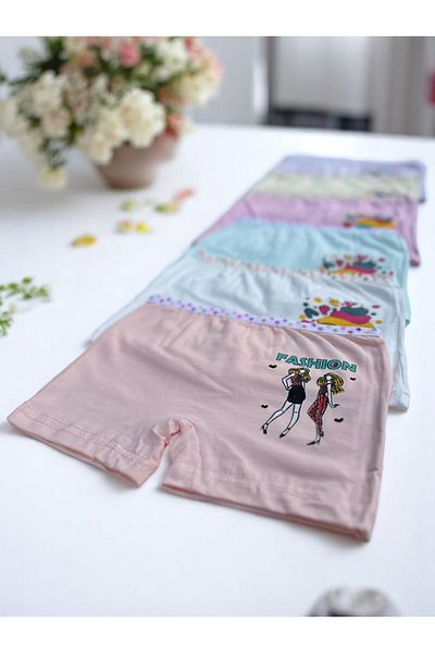Kossiga 6 Pack Girls' Printed Colorful Boxers