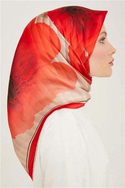 Armine Armi̇ne Twill Silk Scarf Nostalgia Series 9100D04-83