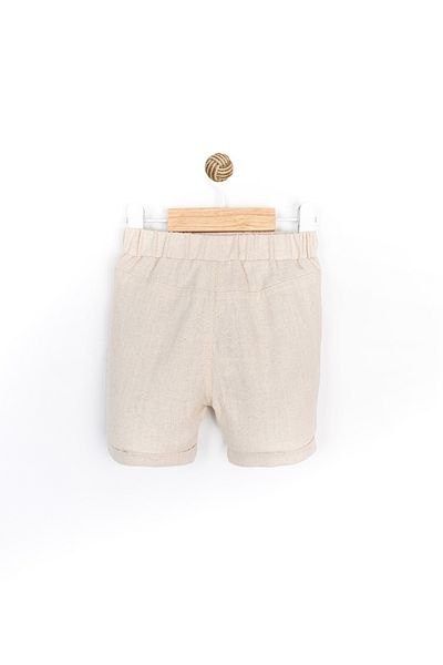 Bombili Pocketed Summer Comfortable Soft Stretchy Waisted Baby Boy Shorts with Button and Leg Detail