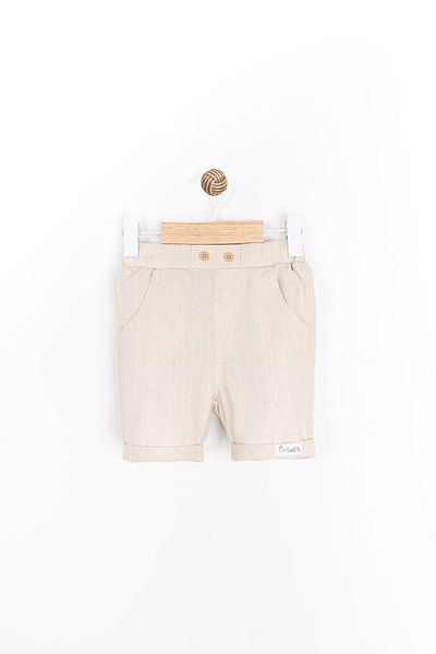 Bombili Pocketed Summer Comfortable Soft Stretchy Waisted Baby Boy Shorts with Button and Leg Detail