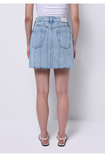 Colin's Жіноча синя спідниця з регулярним кроєм, на блискавці, в смужку