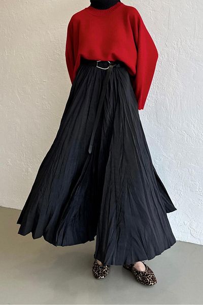 Nisa Luxury Boutique Φούστα με τσαλακωμένο ύφασμα Voile Crush/Crush