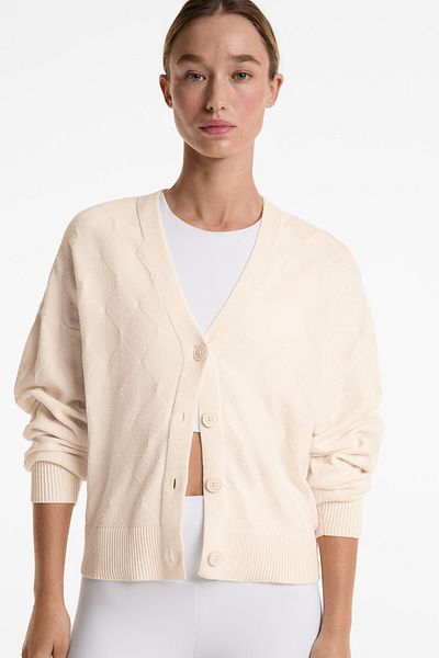 Oysho Knit cardigan with diamond design
