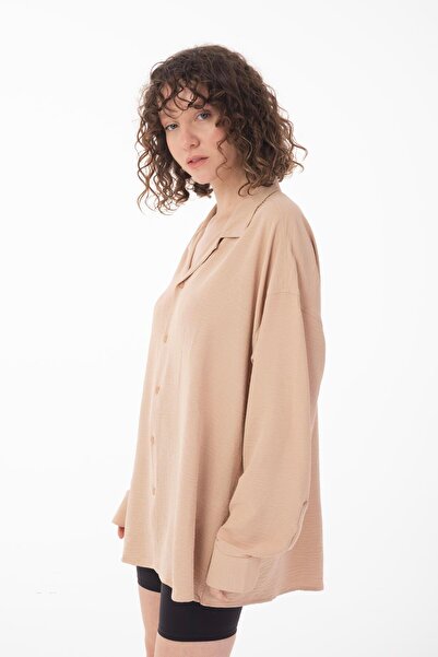 Rocqerx R-3575 Πουκάμισο με μακρυμάνικο γιακά Aerobin Oversize