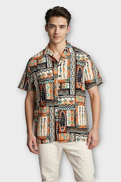 CANMODA Πουκάμισο με μοτίβο Savanna Relaxed Cut - TH310