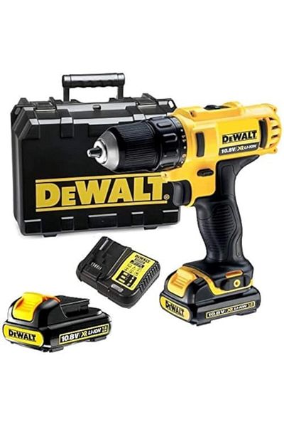 Dewalt مثقاب مطرقة صغير الحجم 12 فولت 10 مم مع بطارية إضافية، أصفر/أسود، DCD716D2-B5، ضمان لمدة 3 سنوات