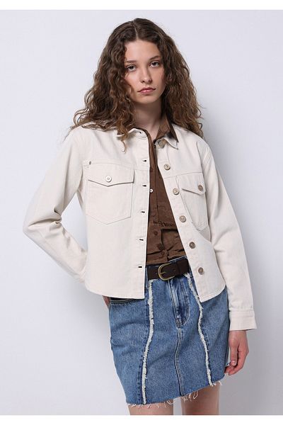 Colin's Regular Fit Classic Fitted Plain Women's White Long Sleeve Shirt
