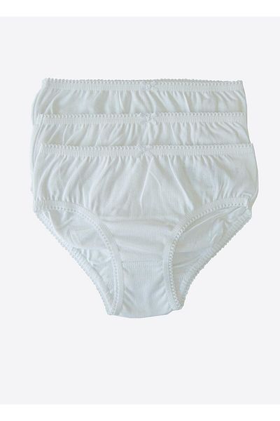 kitikate Organic Classic Girl's 3-Piece White Panties