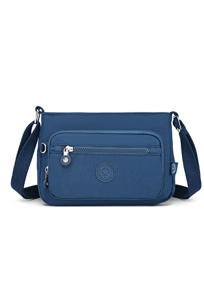 SMART BAGS SMARTBAGS KRİNKIL KUMAŞ KADIN ÇAPRAZ ÇANTA 2022-3270 LACİVERT