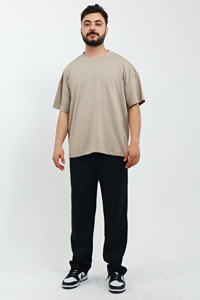 OXVİN Ανδρικό μπλουζάκι Basic Oversize Modal Fabric Μαλακό Loose Fit Cold Vibrant Χρώμα που δεν ξεθωριάζει