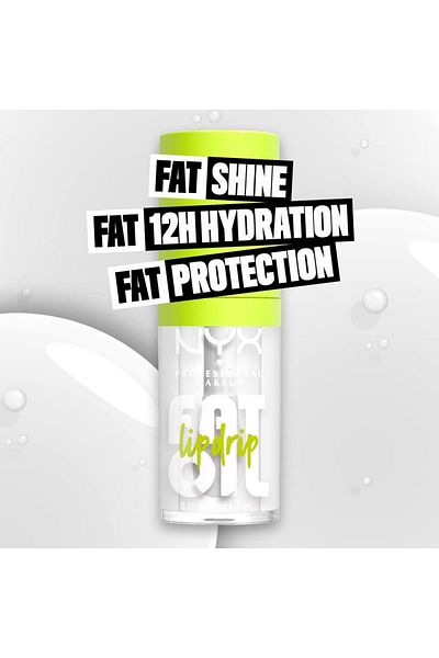 NYX Professional Makeup Nyx Fat Oil Lip Drip Gloss Drip My Main Vegan, Non-sticky, 12h Hydration With Squalane & Oils