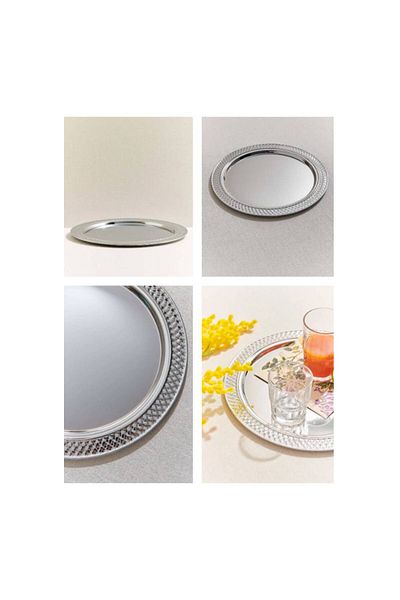 Paşabahçe Knitted Metal Tray 30 cm