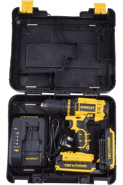 Stanley Power Tool Cordless 18V 1.5Ah Li-Ion Drill Driver Kit Box SCD20S2K-B5