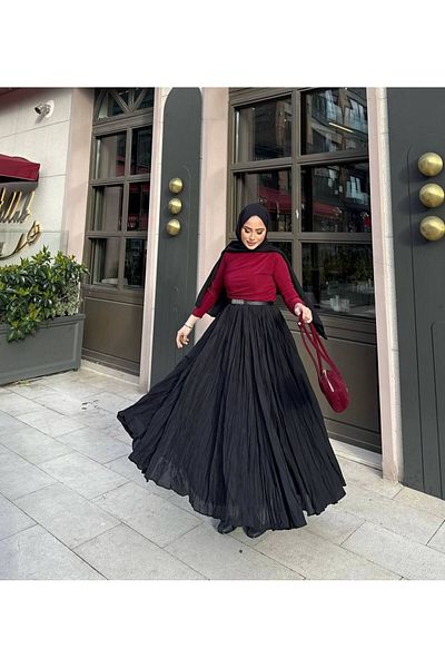Nisa Luxury Boutique Φούστα με τσαλακωμένο ύφασμα Voile Crush/Crush