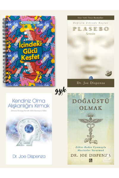 Diyojen Yayıncılık İçindeki Gücü Keşfet-Plasebo Sensin-Kendiniz Olma Alışkanlığını Kırmak-Doğaüstü Olmak 4'lü SET