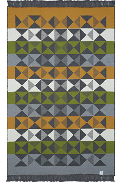 Cool Halı Lovely Dark Gray Double-Sided Rug – Machine Washable Summer Rug for Kitchen, Balcony, and Bathroom