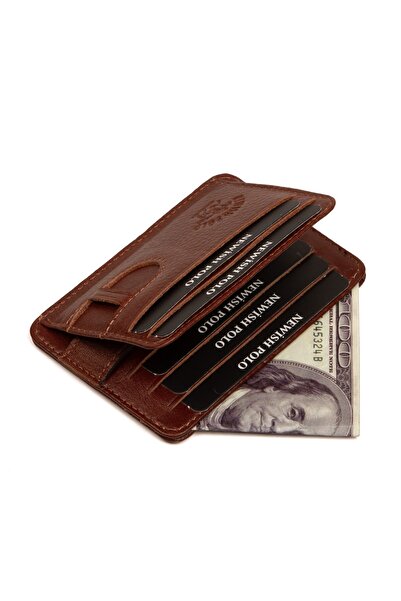 Newish Men's Tan Genuine Leather Wallet and Card Holder