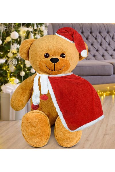 Pababo 100 Cm Santa Claus Teddy Bear with Cloak New Year, Christmas Gift
