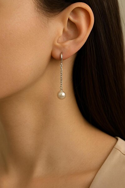 DURAN TAKI TASARIM Hakiki İnci Gümüş Küpe