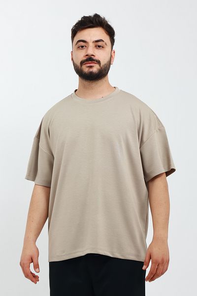 OXVİN Ανδρικό μπλουζάκι Basic Oversize Modal Fabric Μαλακό Loose Fit Cold Vibrant Χρώμα που δεν ξεθωριάζει