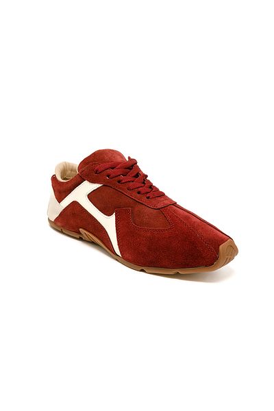 John May Women / Girls Sneaker (Casual) Rc-25Y-187-Miu1005 John May Burgundy Suede-Beige Skin