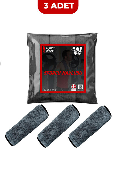 Wonkey Sporcu Havlusu - Fitness Antreman Havlusu 3 Adet , Mikrofiber Gym Boks...