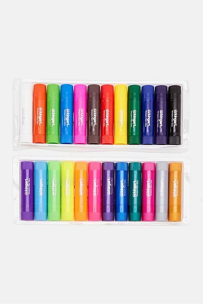 Kingart 24 Pieces Tempera Paint Sticks Set, White Combo