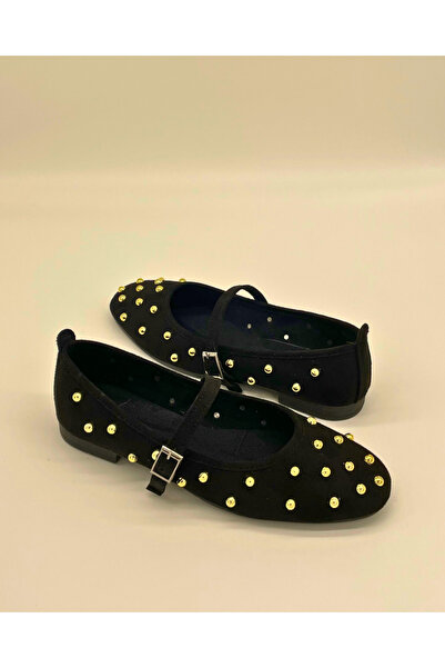 janett Siyah Gold Zımbalı Babet