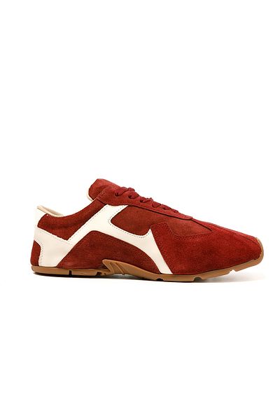 John May Women / Girls Sneaker (Casual) Rc-25Y-187-Miu1005 John May Burgundy Suede-Beige Skin